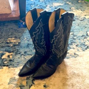 Justin black cowboy boots style 2797 sz 6